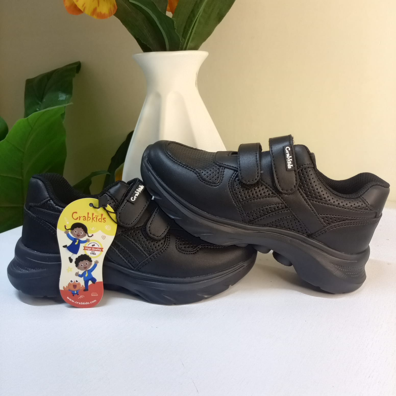 CrabKids Black Velcro Sneaker